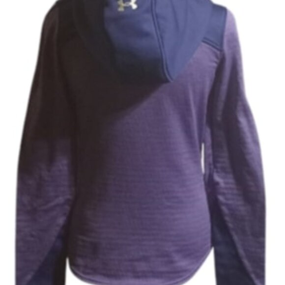 Under Armour Gamut Hoodie Womens XS Purple ColdGear Full Zip Fleece - Picture 2 of 4